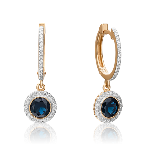 

Серьги из красного золота с сапфиром/бриллиантом PLATINA jewelry 02-0699-00-105-1110-30, 02-0699-00-105-1110-30