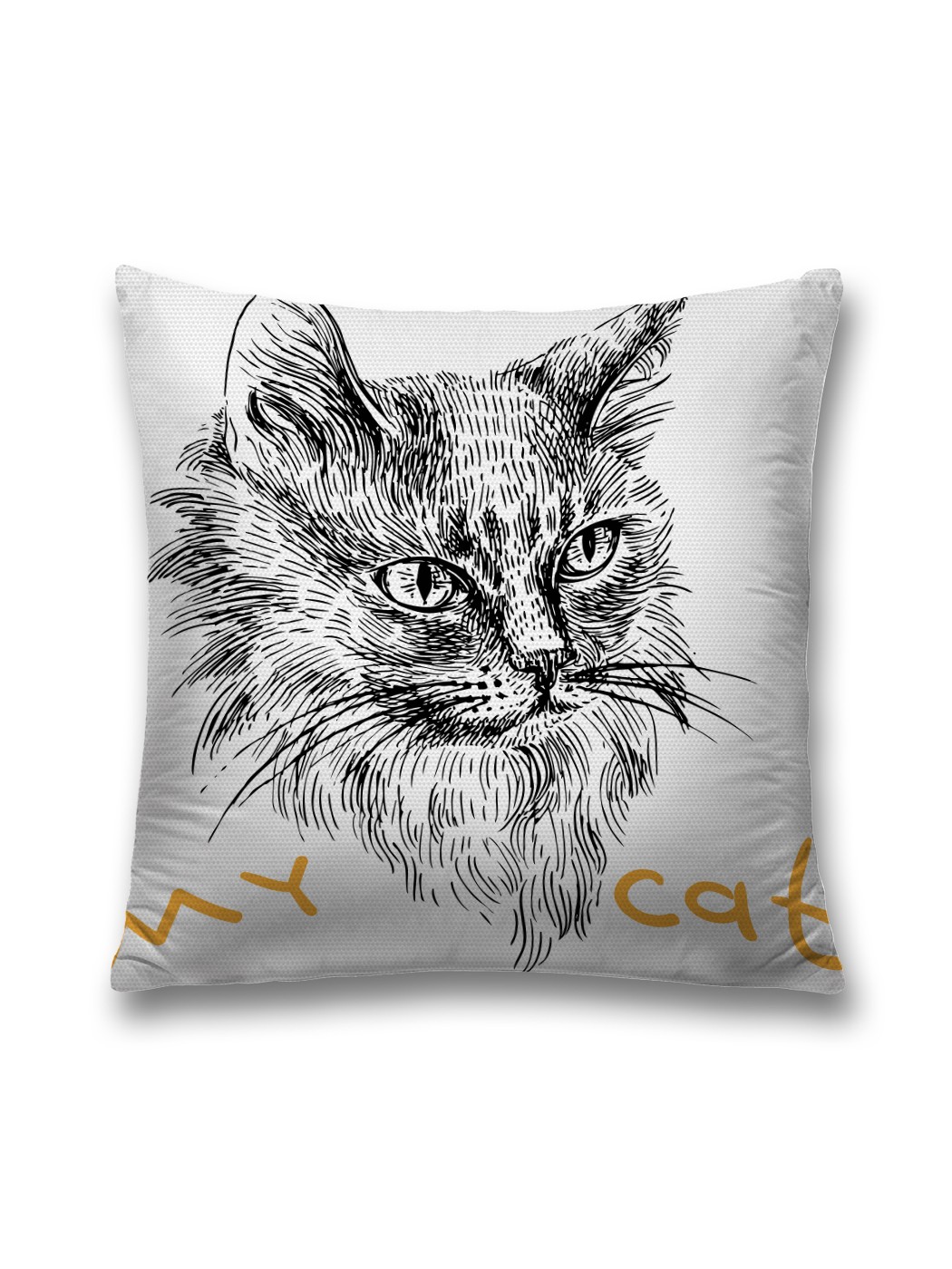 

Наволочка JoyArty декоративная "Мой кот" на молнии, 45x45 см, Белый