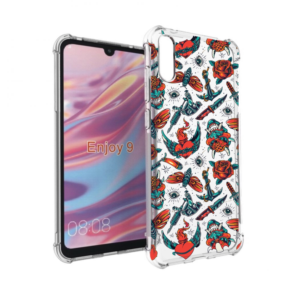 

Чехол бампер MyPads олд-скул-пак для Huawei Enjoy 9, Прозрачный, Tocco
