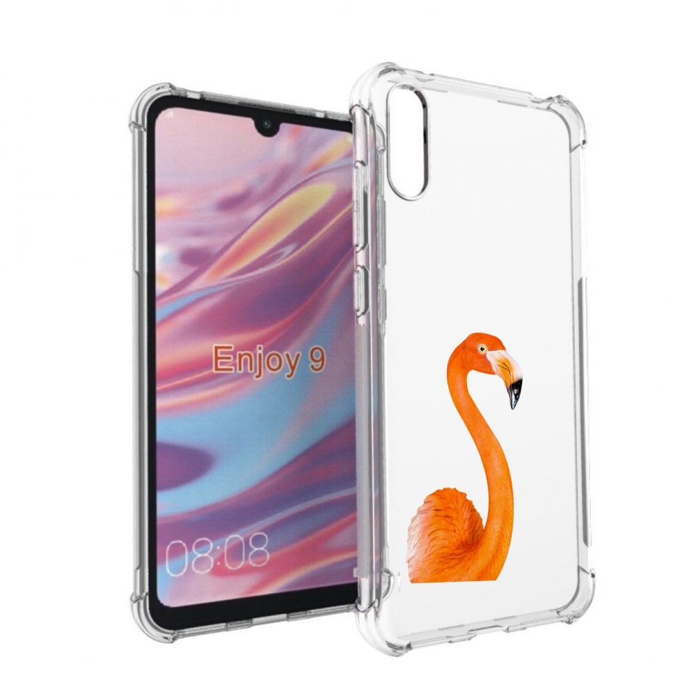 

Чехол бампер MyPads оранжевый-фламинго для Huawei Enjoy 9, Прозрачный, Tocco
