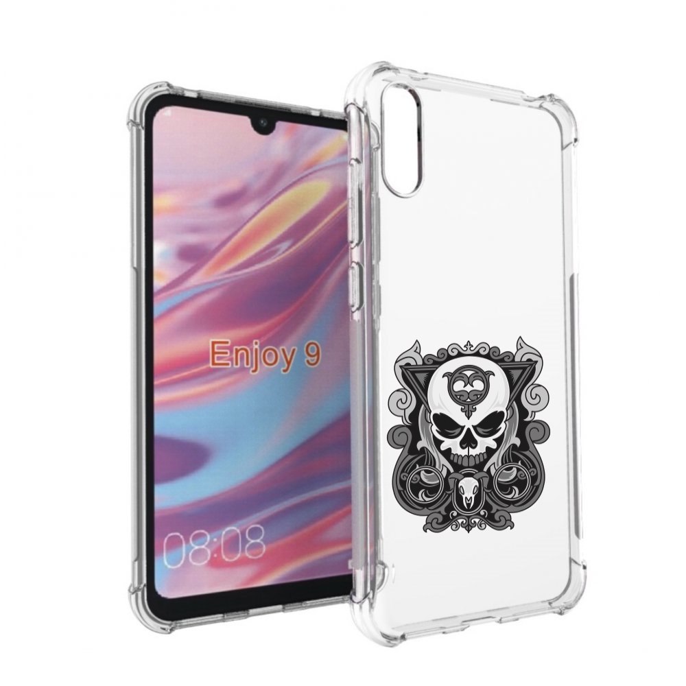 

Чехол бампер MyPads орнамент-на-черепе для Huawei Enjoy 9, Прозрачный, Tocco