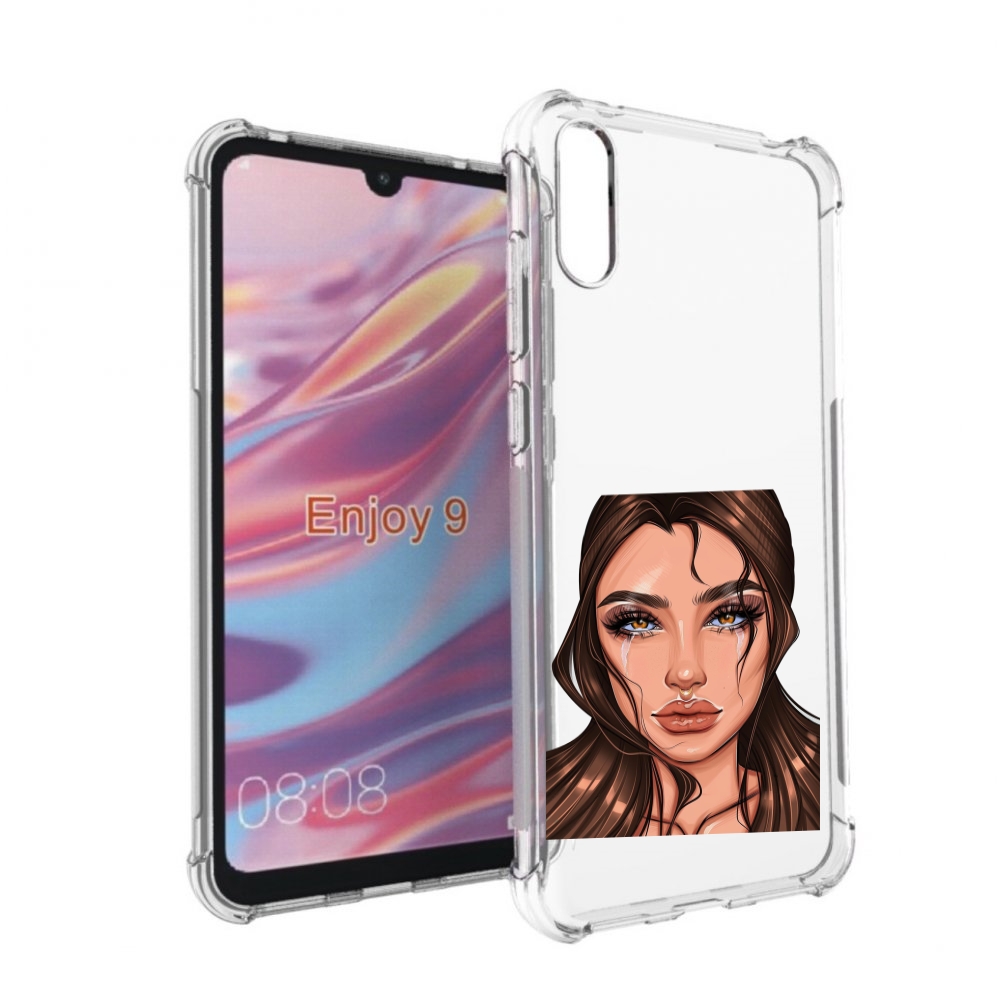 

Чехол бампер MyPads плачущая-девушка женский для Huawei Enjoy 9, Прозрачный, Tocco