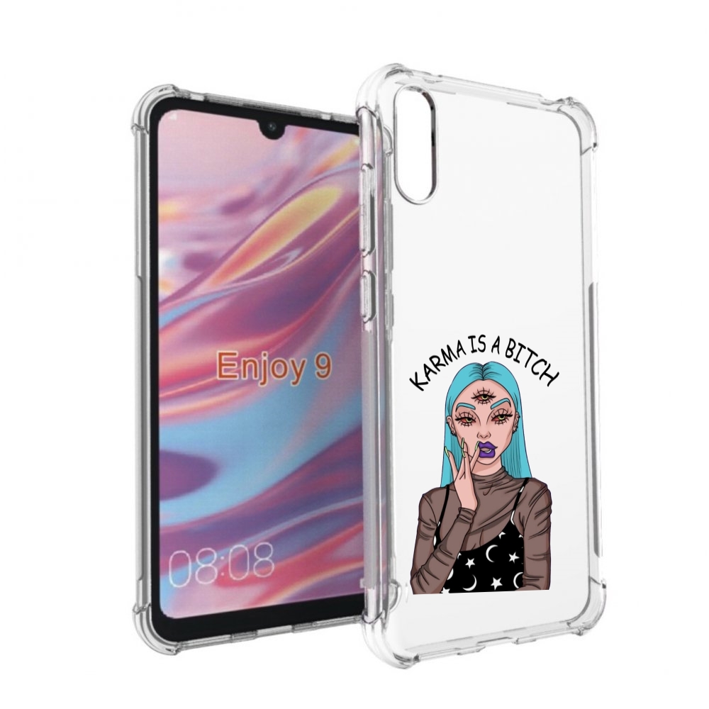 

Чехол бампер MyPads плохая-карма женский для Huawei Enjoy 9, Прозрачный, Tocco