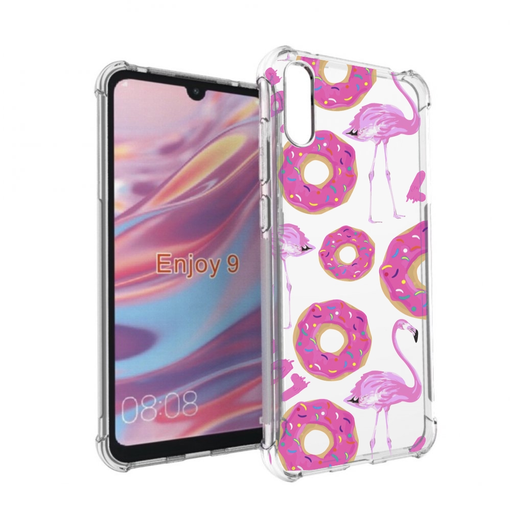 

Чехол бампер MyPads пончики-фламинго для Huawei Enjoy 9, Прозрачный, Tocco
