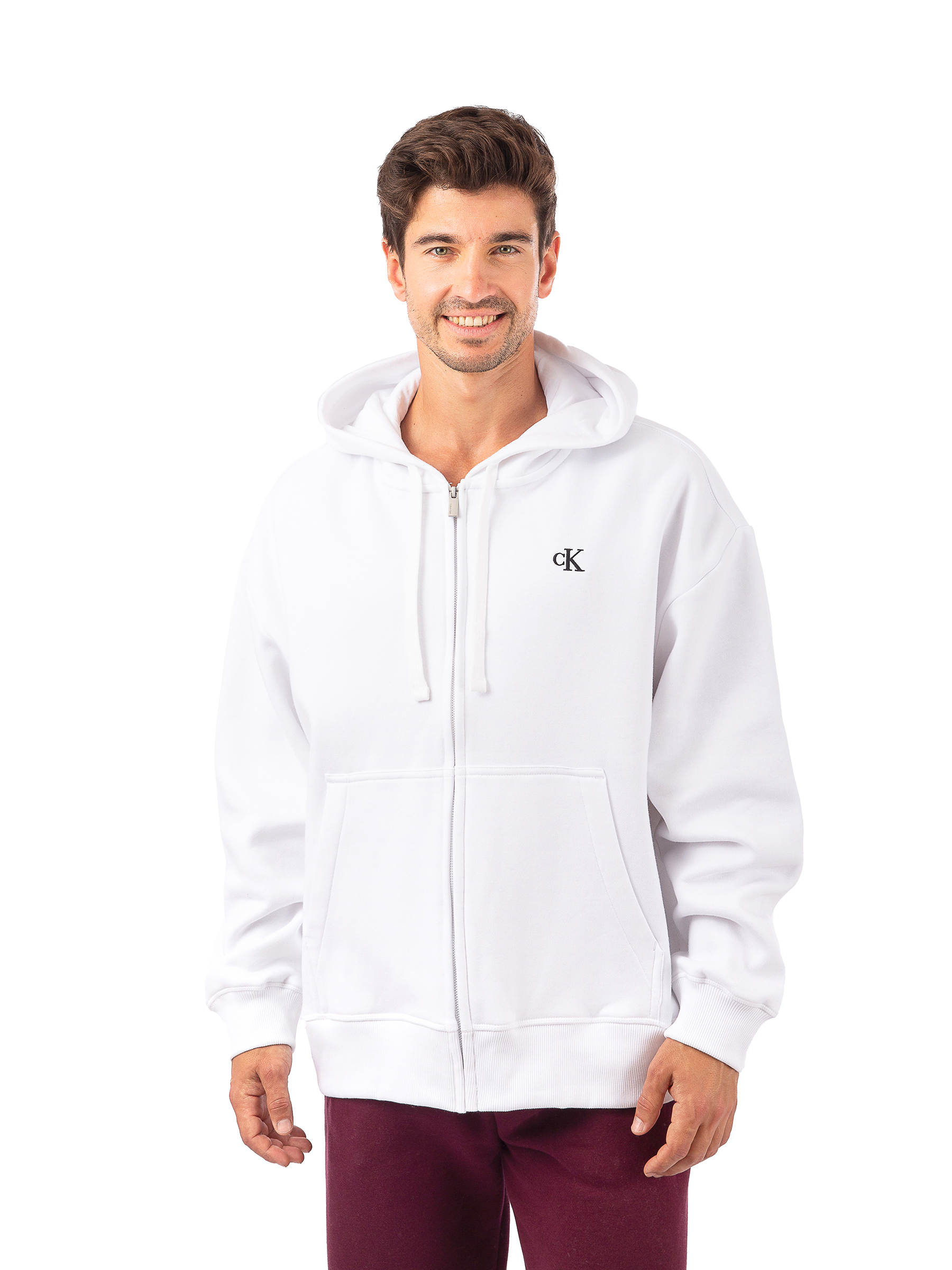 

Толстовка мужская Calvin Klein 40HM259 белая L, Белый, 40HM259