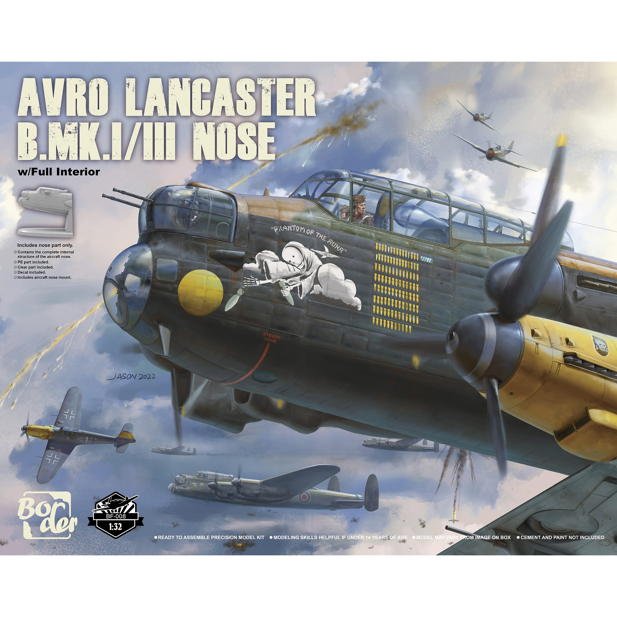 Сборная модель Border Model 1/32 Носовая часть Avro Lancaster B.MK1/III BF-008