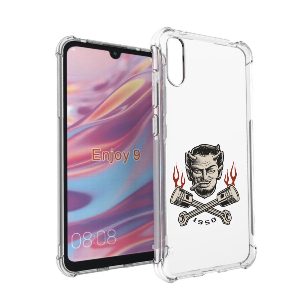

Чехол бампер MyPads поршни-горят для Huawei Enjoy 9, Прозрачный, Tocco
