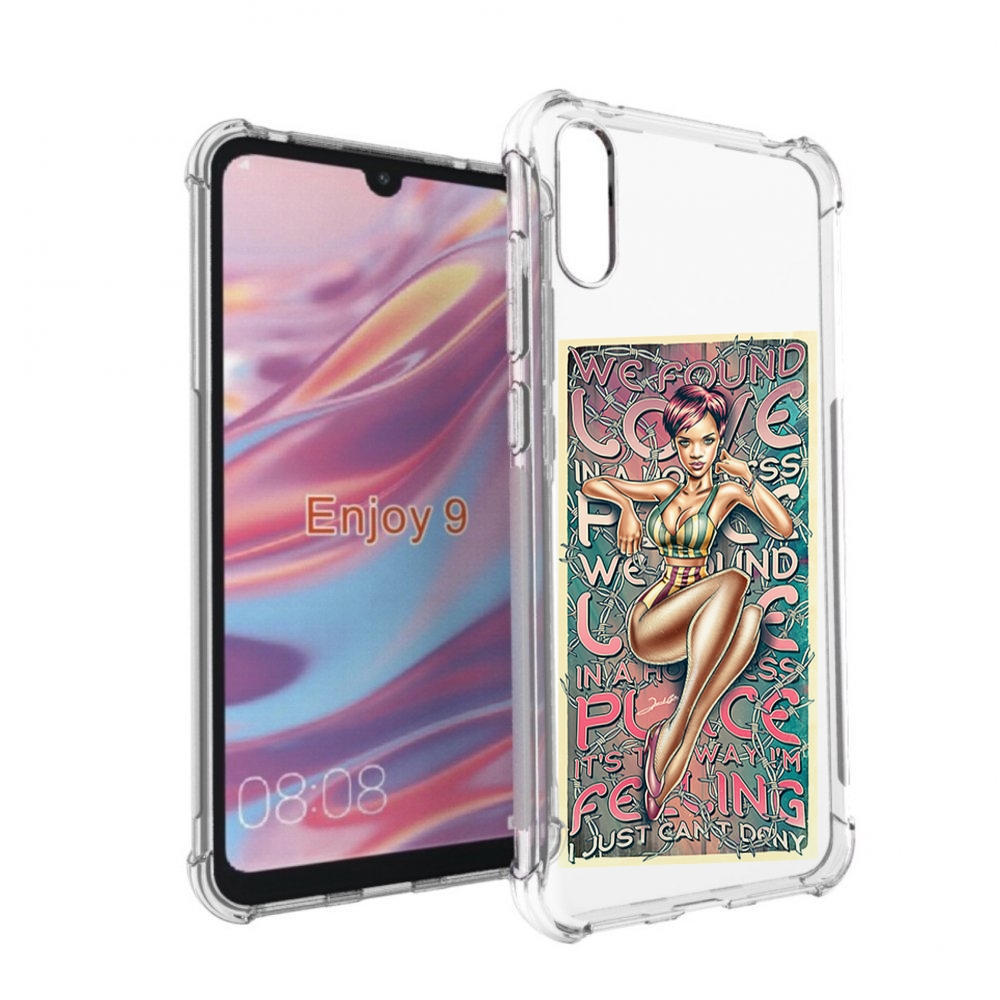 

Чехол бампер MyPads постер-рианна для Huawei Enjoy 9, Прозрачный, Tocco