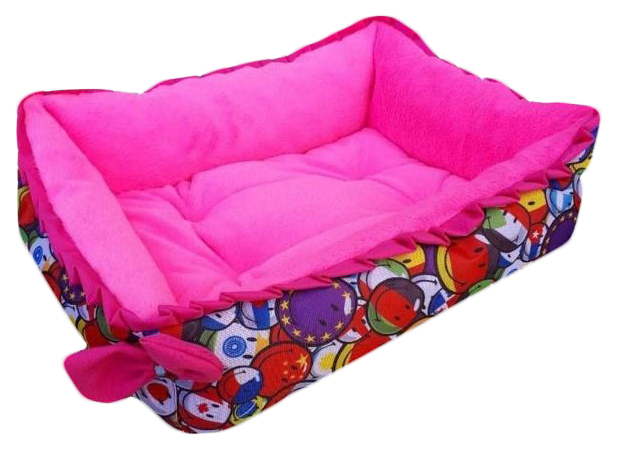 Лежанка для кошек и собак Клампи текстиль 60x50x17см розовый