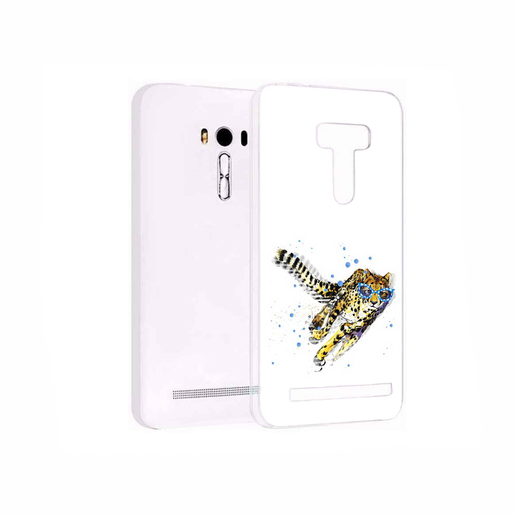 

Чехол MyPads Tocco для Asus ZenFone 2 Laser (ZE550KL) гепард в очках, Прозрачный, Tocco