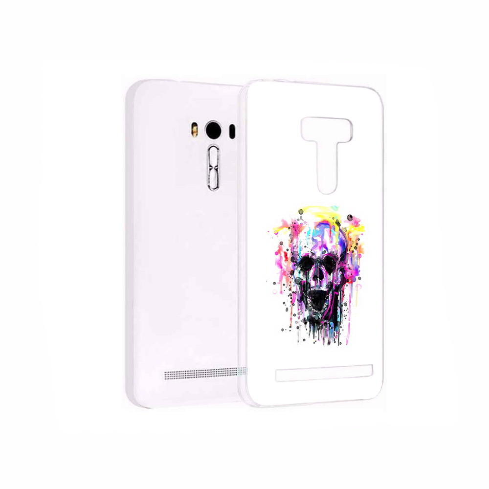 

Чехол MyPads Tocco для Asus ZenFone 2 Laser (ZE550KL) граффити череп, Прозрачный, Tocco