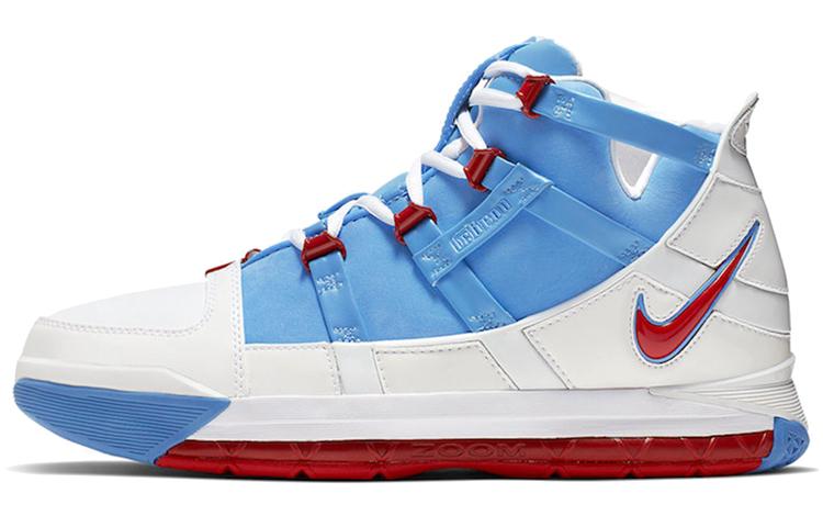 

Кроссовки унисекс Nike Lebron 3 Zoom QS голубые 42 EU, Голубой, Lebron 3 Zoom QS