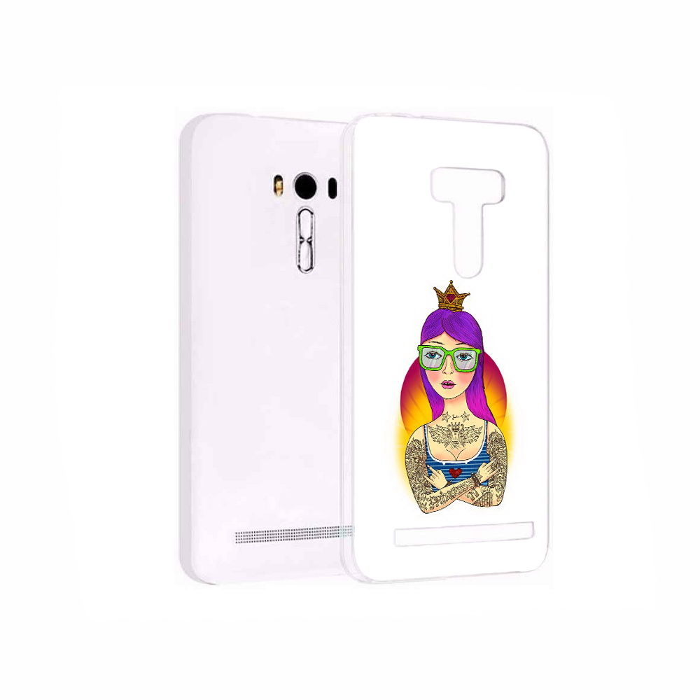 

Чехол MyPads Tocco для Asus ZenFone 2 Laser (ZE550KL) девушка в татуировках с короной, Прозрачный, Tocco