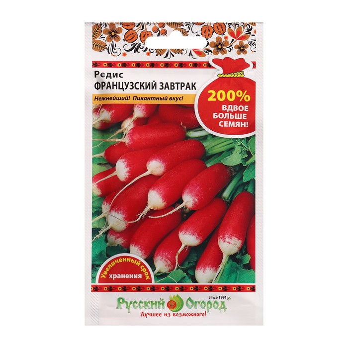 

Семена Редис Французский завтрак 6 г