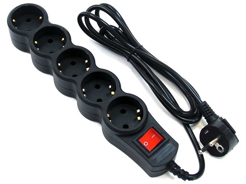 фото Сетевой фильтр 5bites 5 sockets 1.5m black sp5b-215