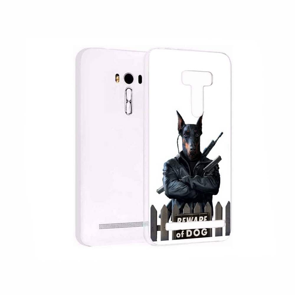 

Чехол MyPads Tocco для Asus ZenFone 2 Laser (ZE550KL) доберман, Прозрачный, Tocco