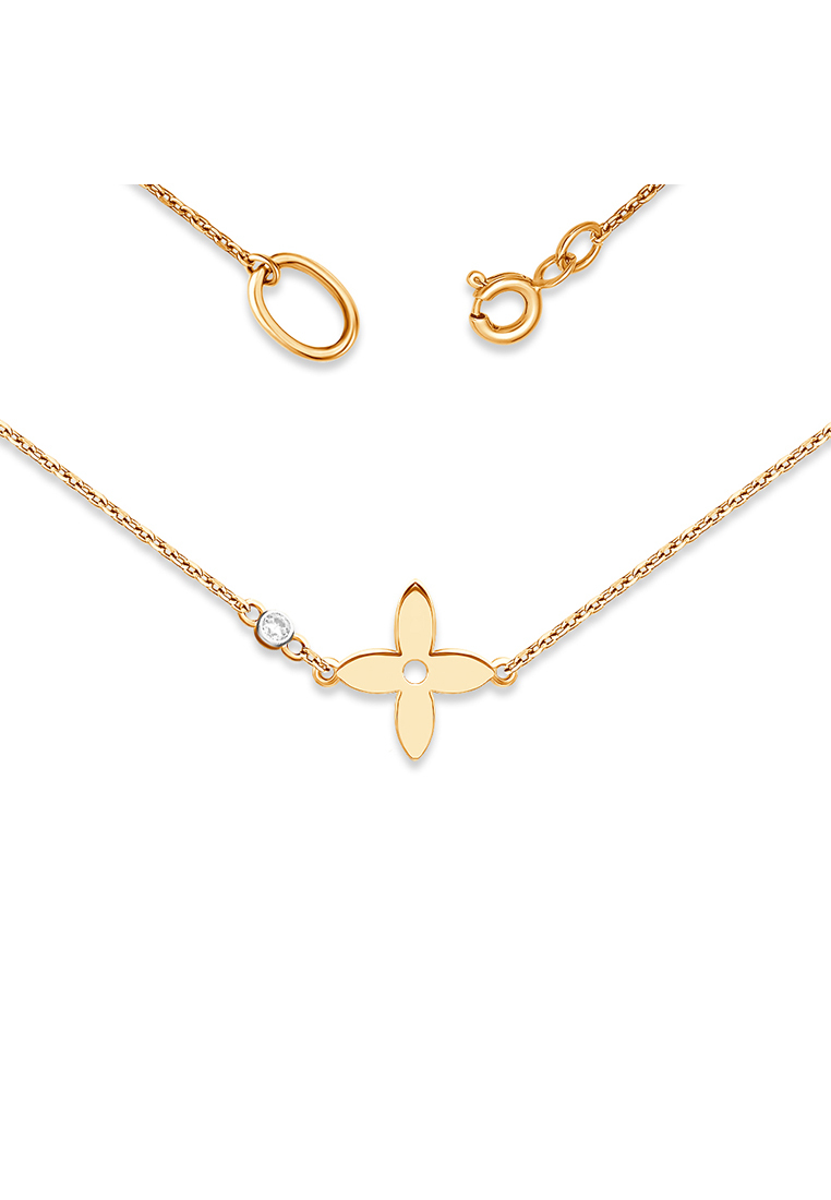 

Колье из красного золота 40 см Kari Jewelry П13217415-40, фианит, П13217415-40