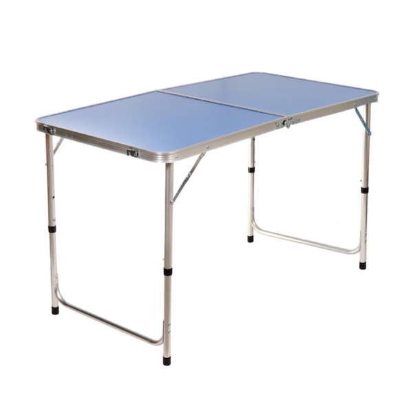 Стол складной металл прямоугольный 120х60х55.5 см столешница МДФ голуб,