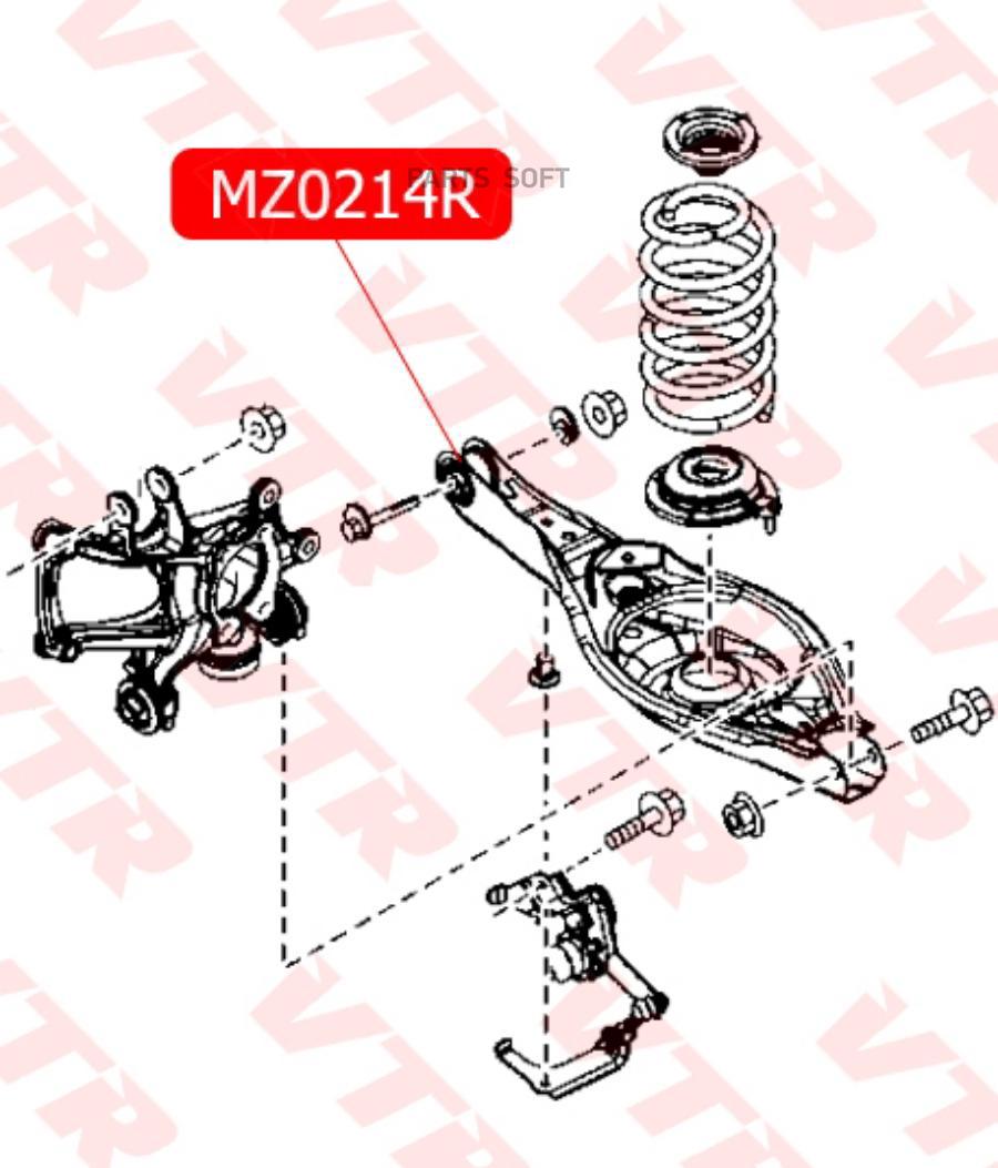 

Сайлентблок Нижнего Рычага Задней Подвески, Внутренний VTR арт. MZ0214R