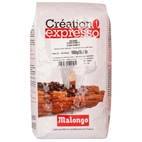 

Malongo Кофе в зернах Malongo Колумбия Супремо, 1000 гр.