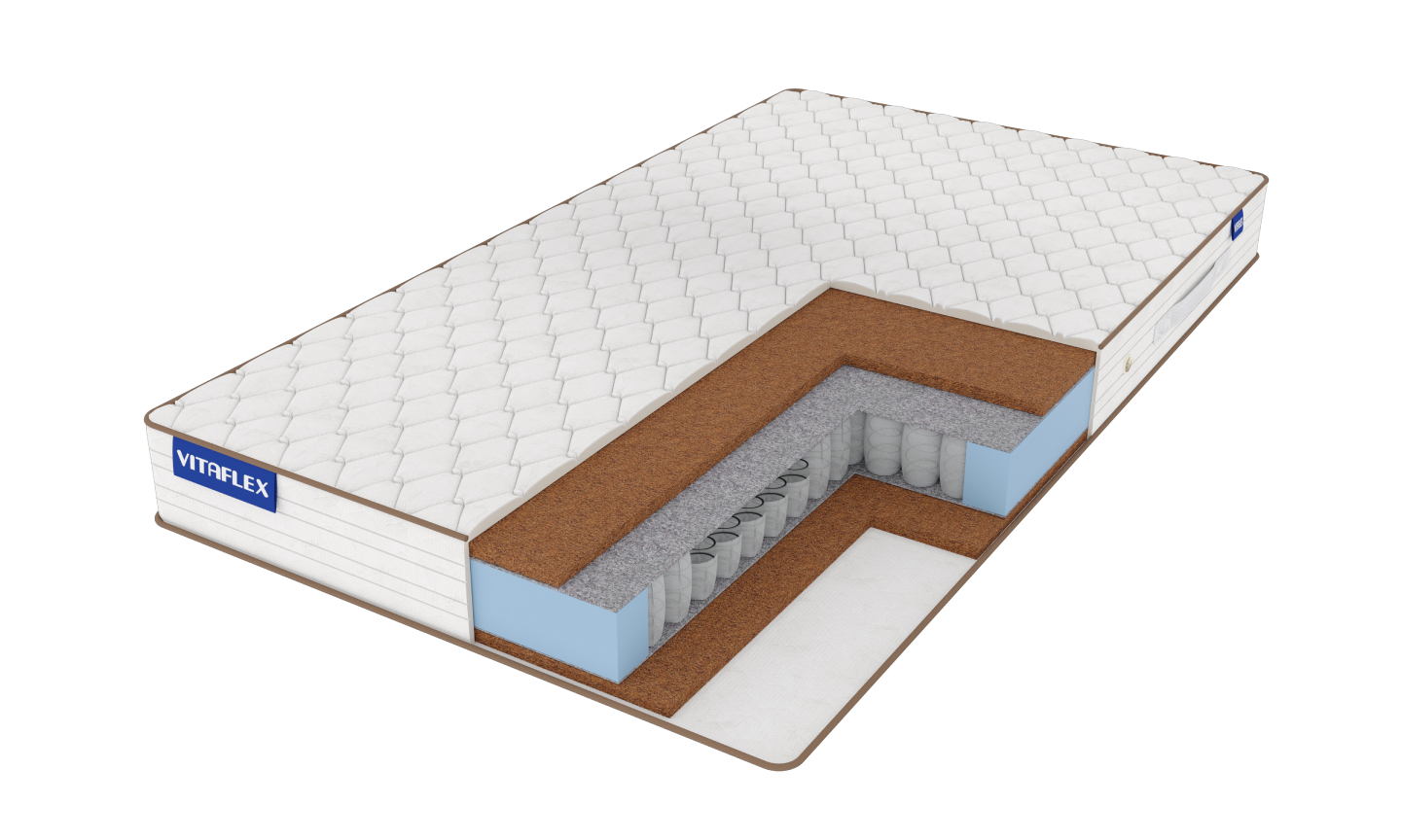 

Матрас Vitaflex Hard 2 S500 120х190, Белый, Hard 2 S500