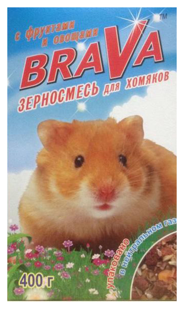 Сухой корм для хомяков Brava с фруктами, 400 г