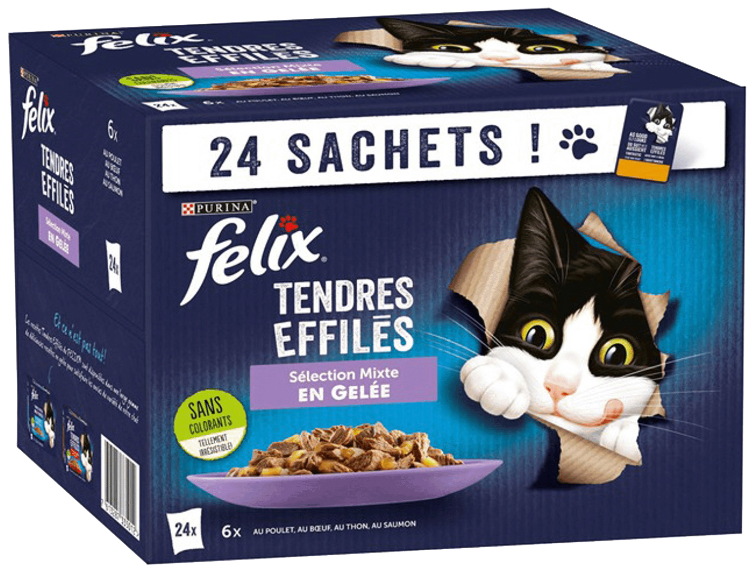 

Влажный корм для кошек Felix Аппетитные кусочки с мясом, птицей и рыбой, 24 шт по 85 г, Аппетитные кусочки