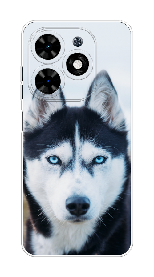 

Чехол на Tecno Spark Go 2024 "Хаски 2", Синий;белый, 304650-1