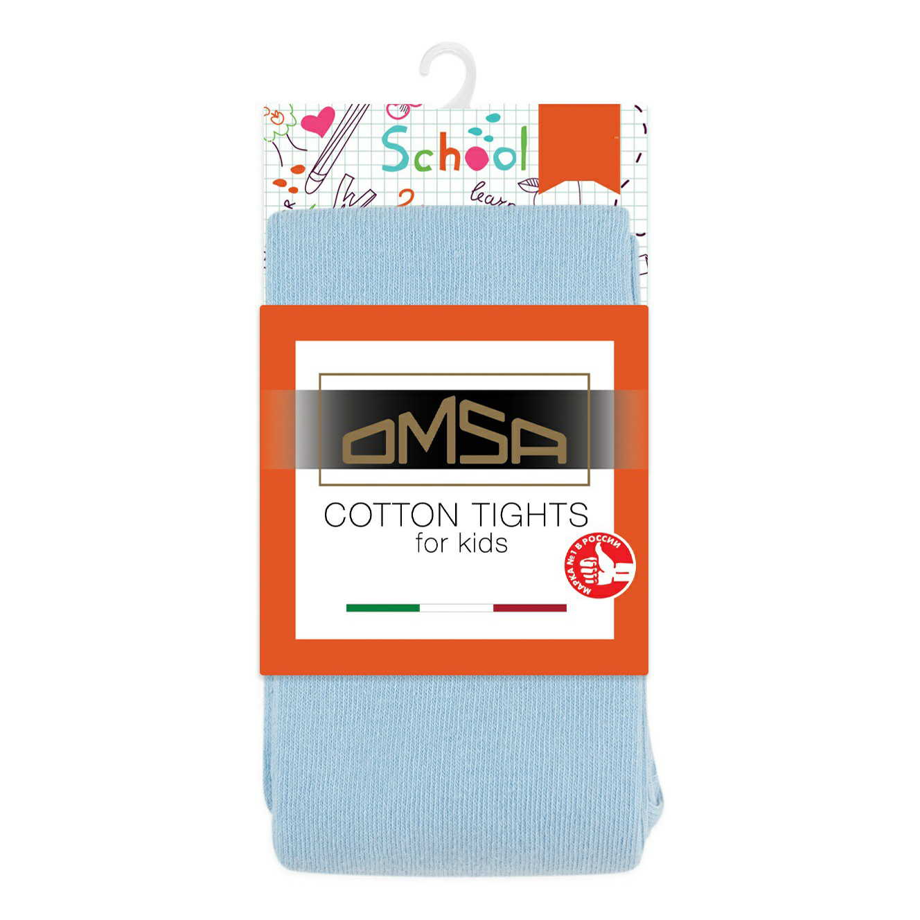 

Колготки детские Omsa Kids Collant гладь хлопок голубые р 128-134, Голубой, 16016134