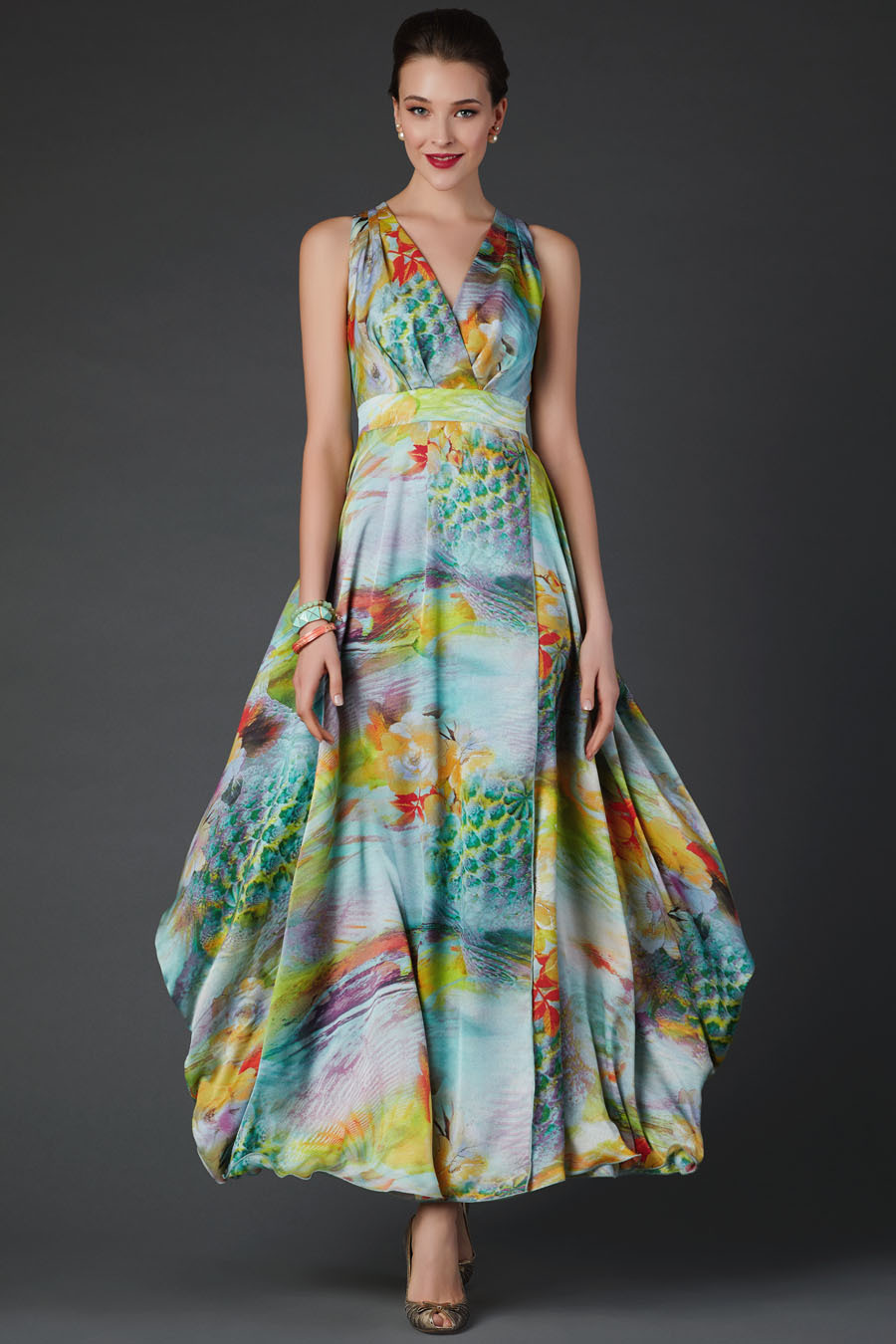 

Платье женское Арт-Деко P-789 зеленое 44 RU, Зеленый, P-789