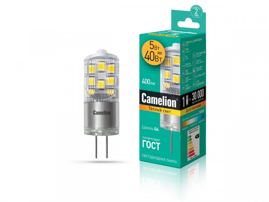 фото Лампа camelion led5-g4-jd-nf/830/g4