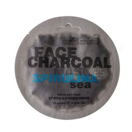 

Набор, Cafemimi, Маска для лица Charcoal + Spirulina, 10 мл, 3 шт.