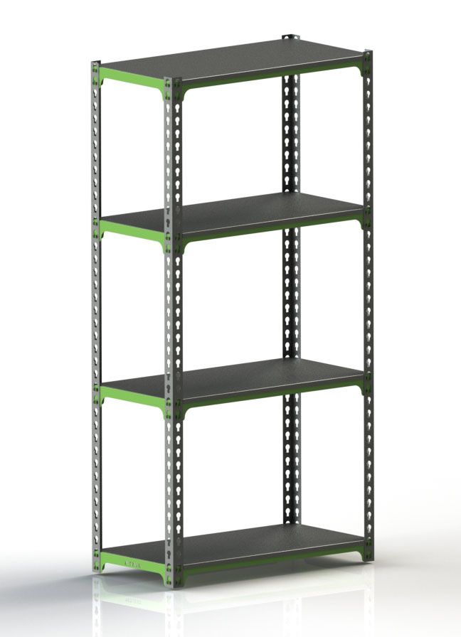 

Стеллаж металлический Metalex MID 120x40x220 см 4 полки, Зеленый;серый, MID