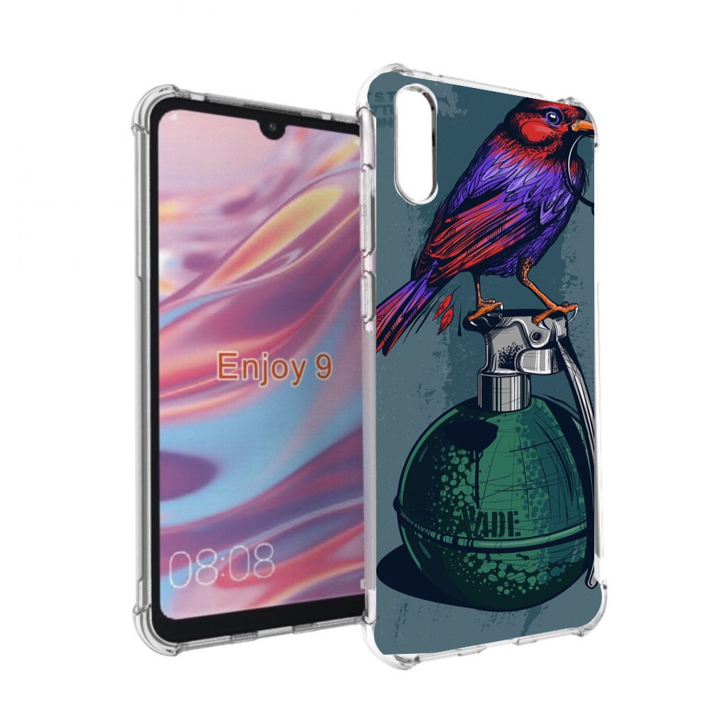 

Чехол бампер MyPads птица с гранатой для Huawei Enjoy 9, Прозрачный, Tocco