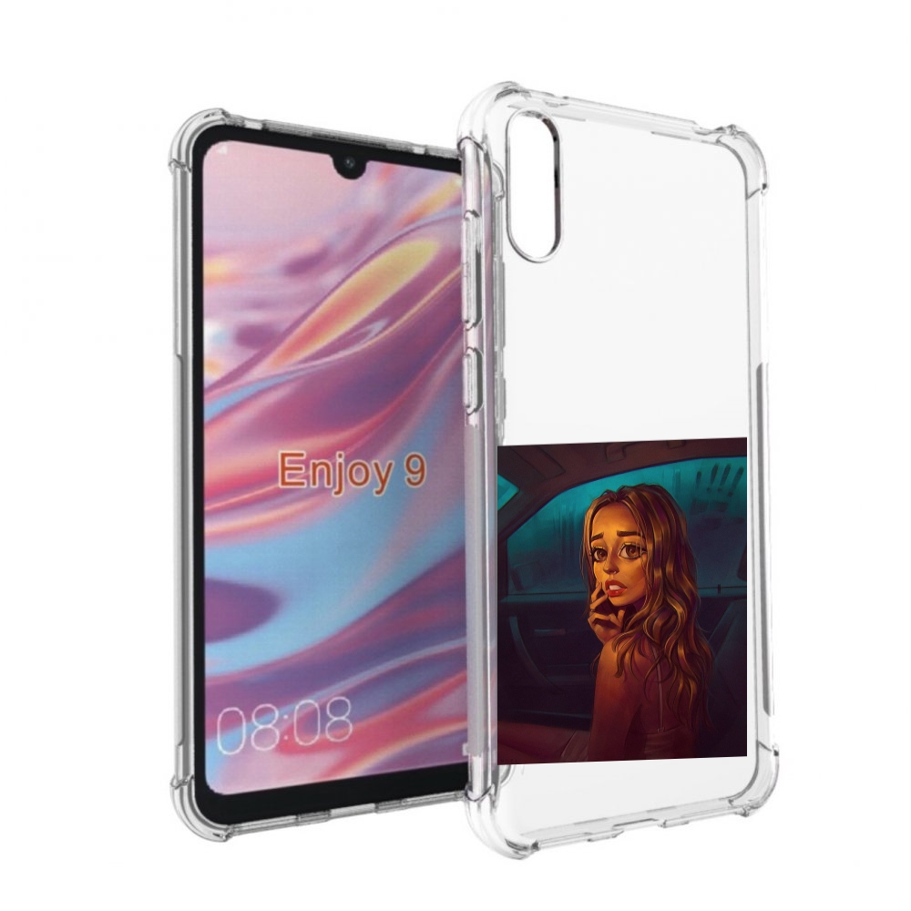 

Чехол бампер MyPads пуп-невесты женский для Huawei Enjoy 9, Прозрачный, Tocco
