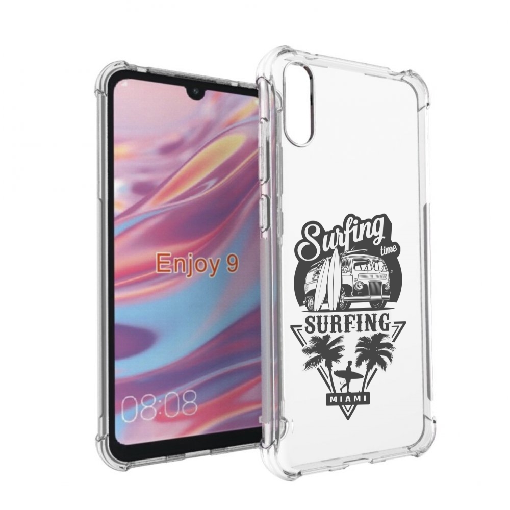 

Чехол бампер MyPads путешествие-на-фургочике для Huawei Enjoy 9, Прозрачный, Tocco