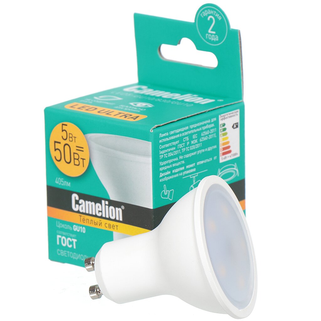 фото Лампа camelion led5-gu10/830/gu10