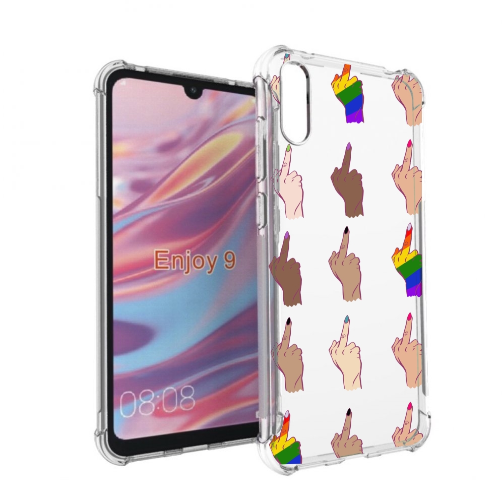 

Чехол бампер MyPads разноцветные-руки для Huawei Enjoy 9, Прозрачный, Tocco