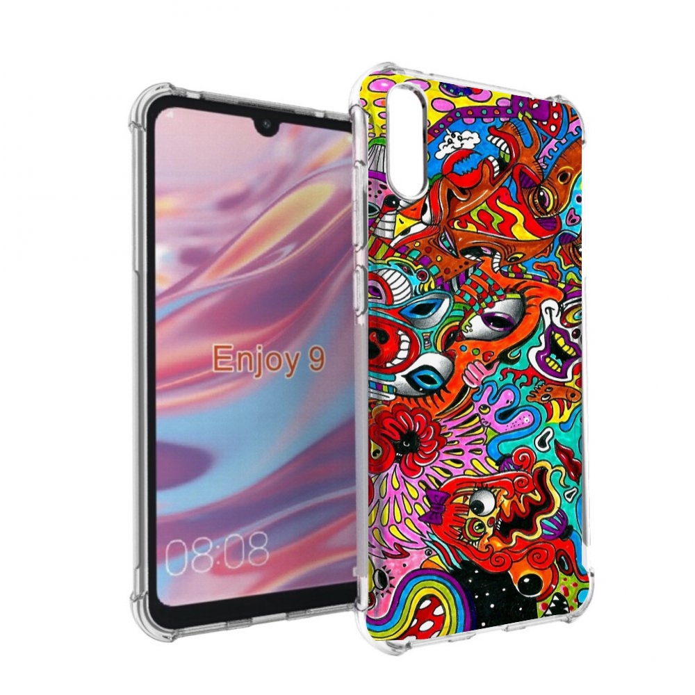

Чехол бампер MyPads разные абстракции яркие для Huawei Enjoy 9, Прозрачный, Tocco