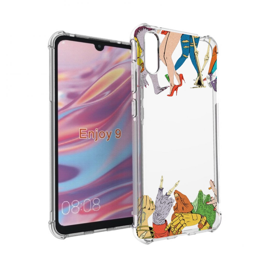

Чехол бампер MyPads разные персонажи пальчики для Huawei Enjoy 9, Прозрачный, Tocco