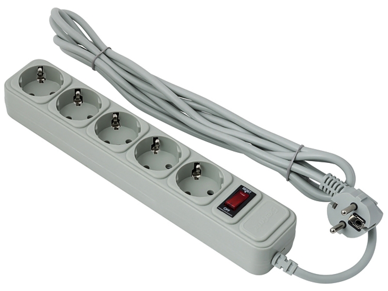 фото Сетевой фильтр exegate 5 sockets 1.5m sp-5-1.5g light grey 266862