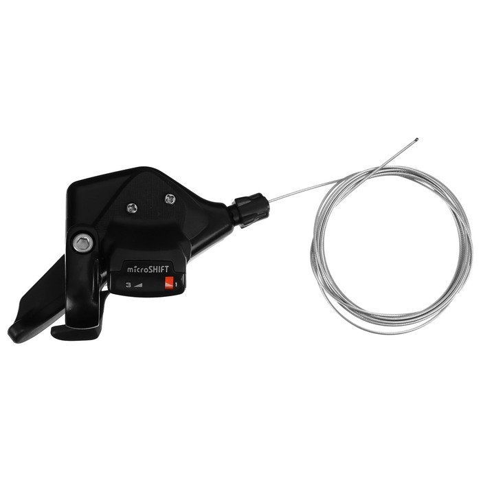 

Шифтер Microshift, TS71-3L, левый 3ск, с тросом 1800мм, Черный