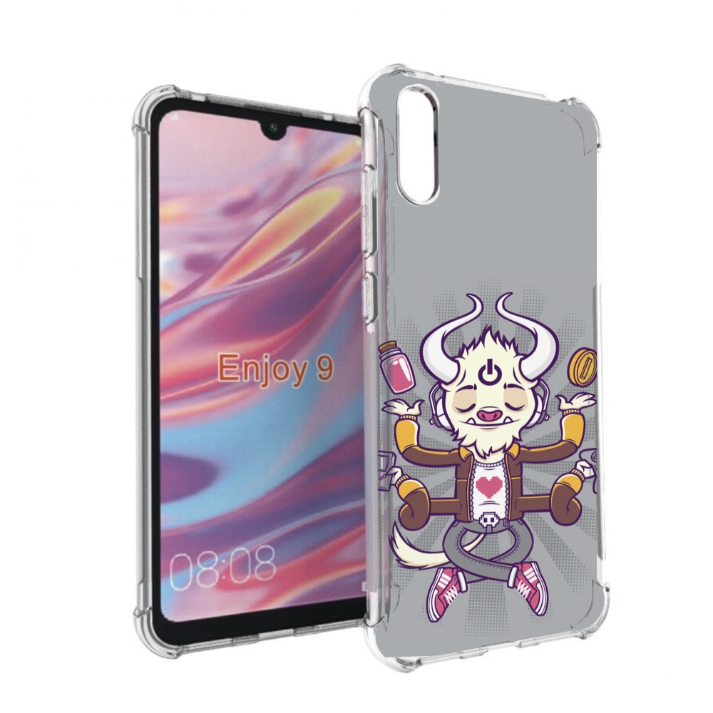 

Чехол бампер MyPads рогатый любитель поиграть для Huawei Enjoy 9, Прозрачный, Tocco