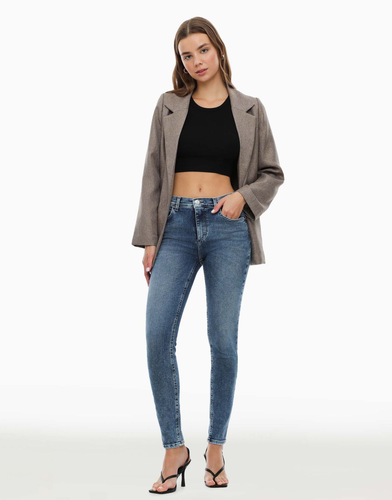 

Джинсы женские Gloria Jeans GJN029488 синие 40/164, Синий, GJN029488