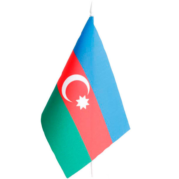 

Флажок Азербайджана 22 х 14 см без подставки