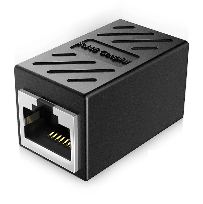 

Переходник NoBrand для кабеля RJ-45 черный, Чёрный, RJ-45