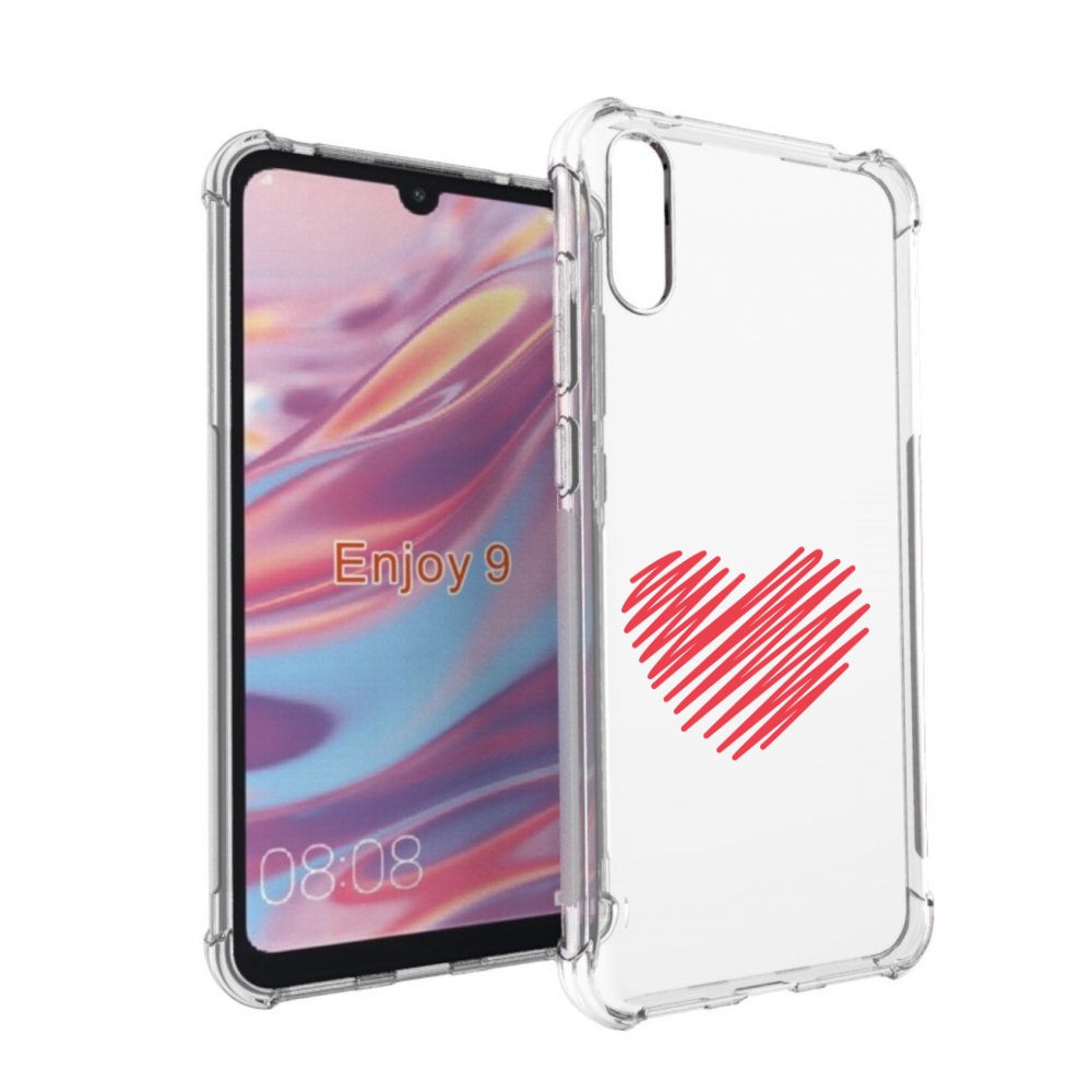

Чехол бампер MyPads сердечко-одной-линией для Huawei Enjoy 9, Прозрачный, Tocco