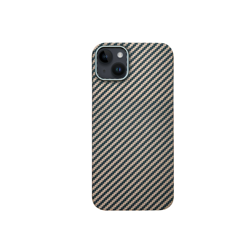 

Чехол Kzdoo Keivlar для iPhone 14, арамид (кевлар) ударопрочный, ультратонкий, Коричневый, iPhone 14