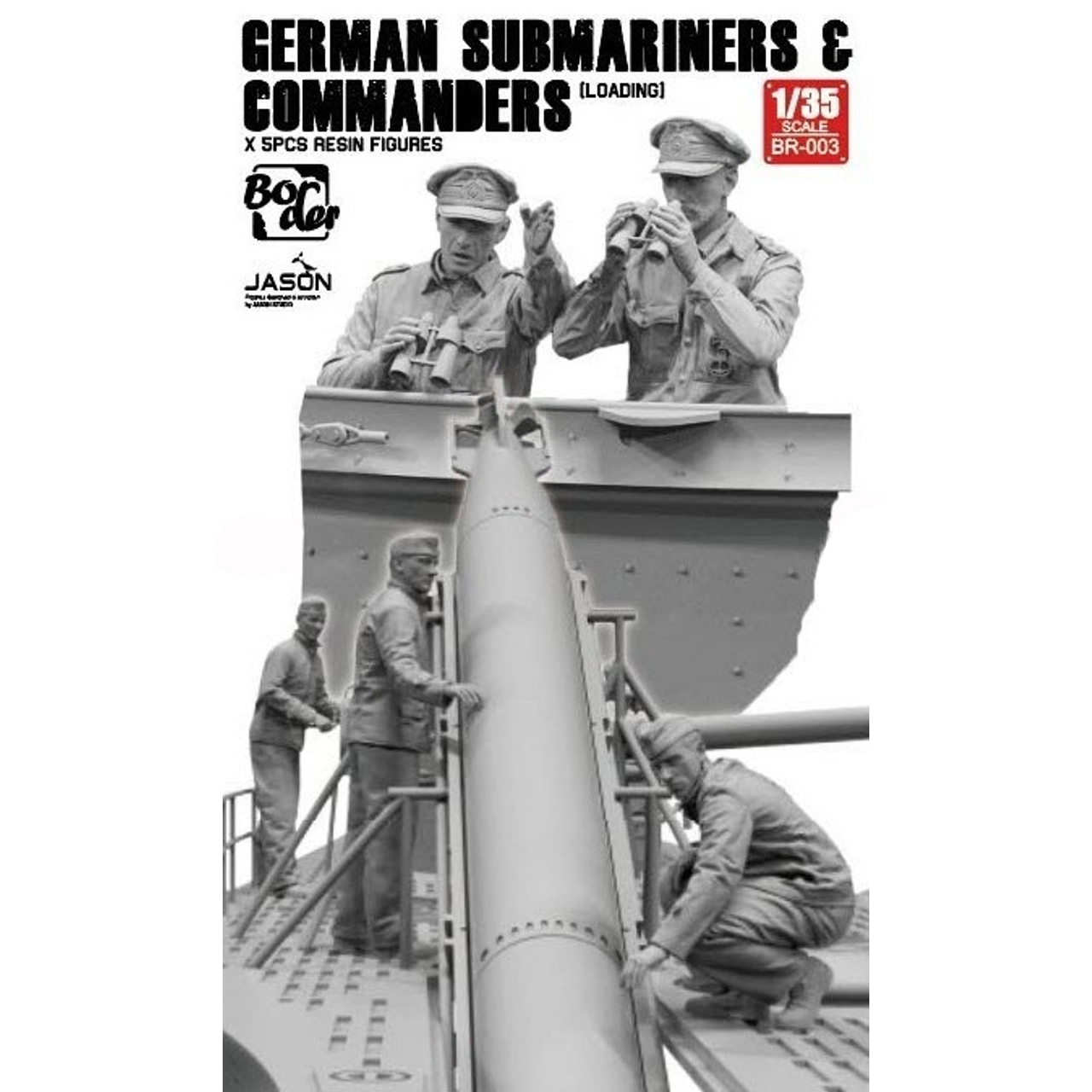 

Сборная модель Border Model 1/35 Немецкие подводники и командир (5 шт.) BR-003