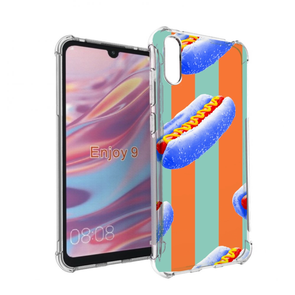 

Чехол бампер MyPads синие хотдоги для Huawei Enjoy 9, Прозрачный, Tocco